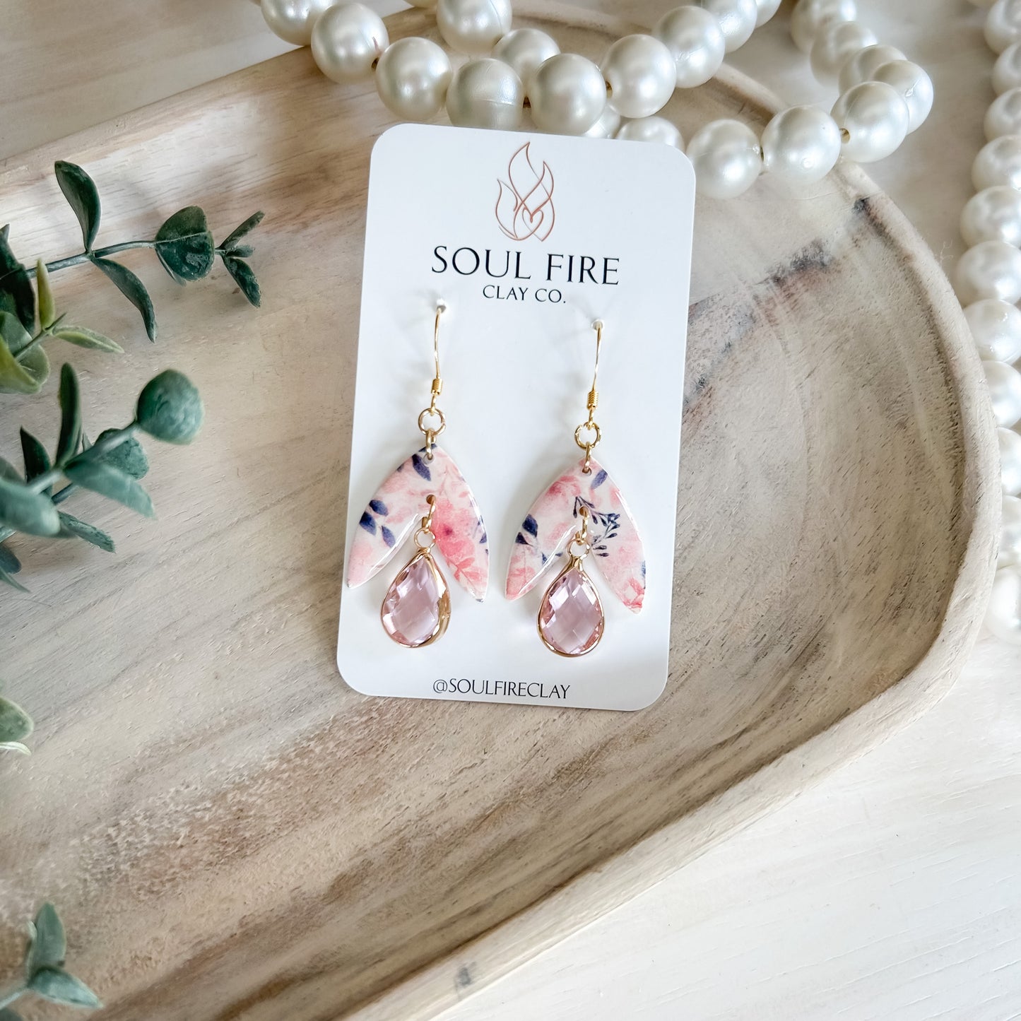 Floral Bling - Valentines - Statement Earrings