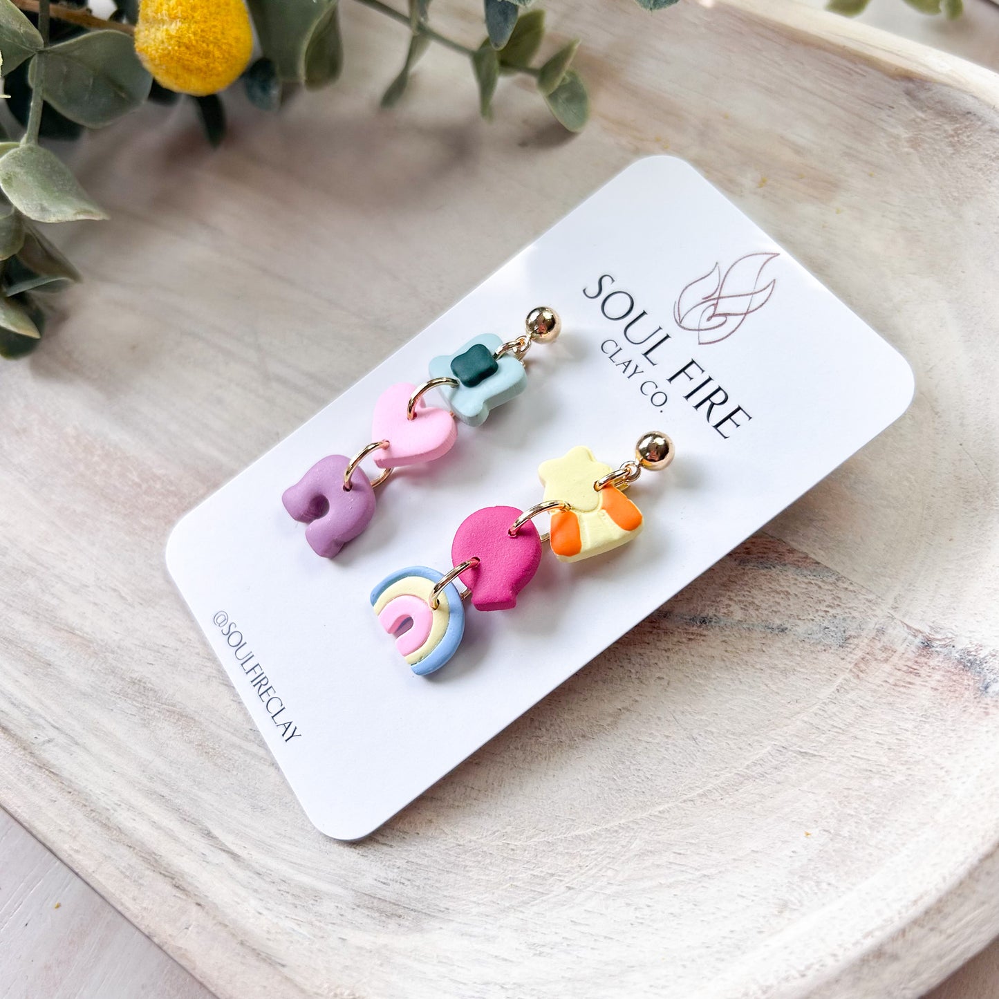 Lucky Charms Dangle Statement Earrings