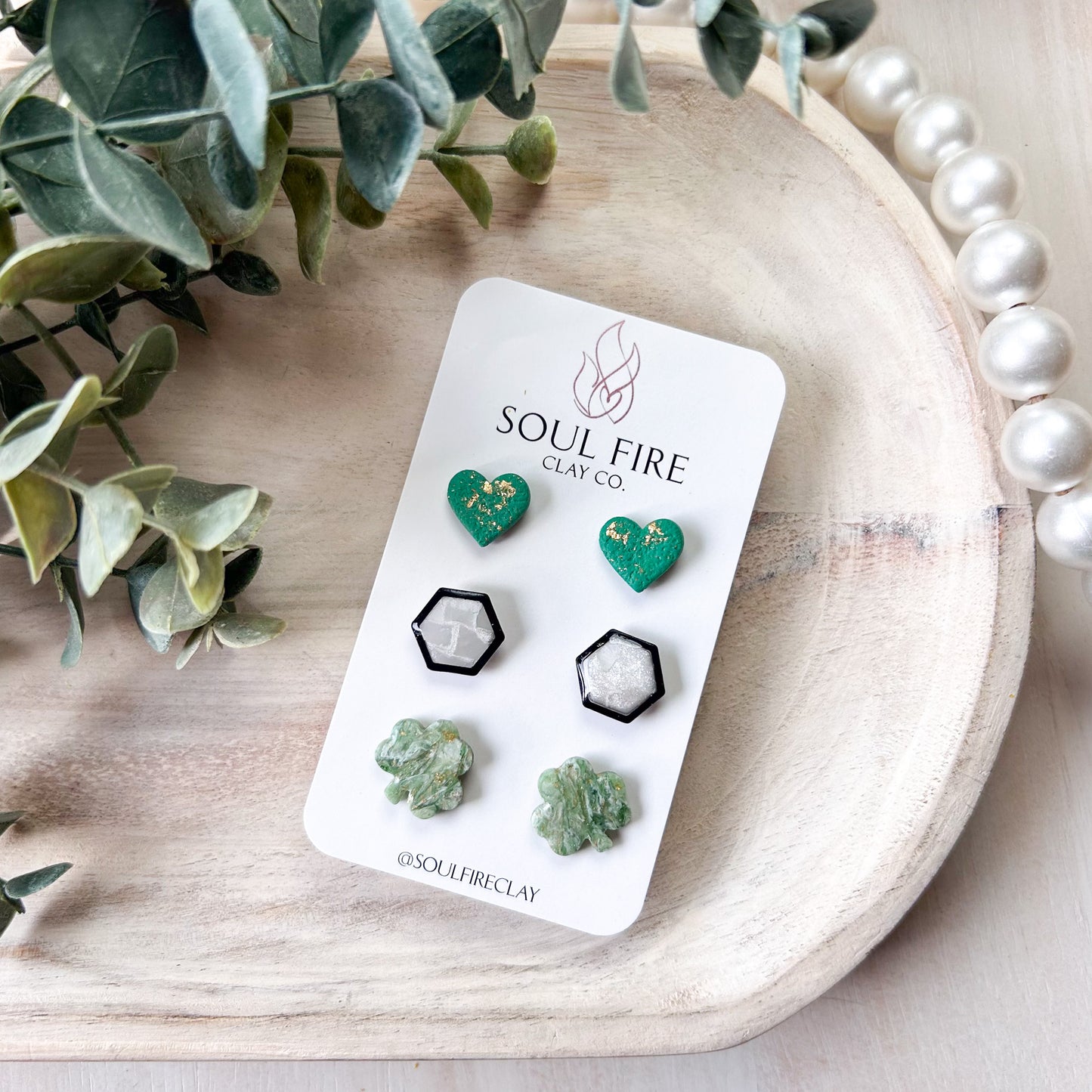St. Patrick's Day Stud Pack Statement Earrings