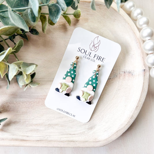 St. Patrick's Day Gnomes Statement Earrings