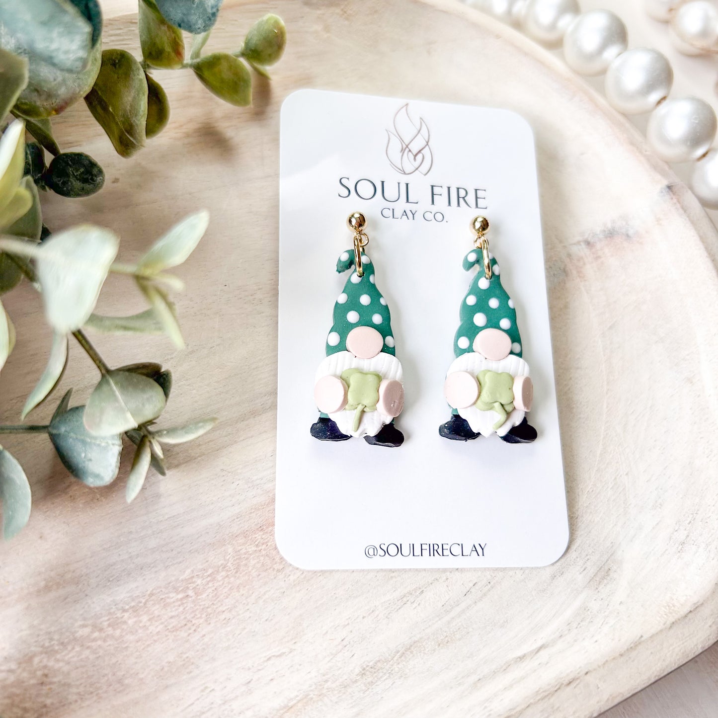 St. Patrick's Day Gnomes Statement Earrings