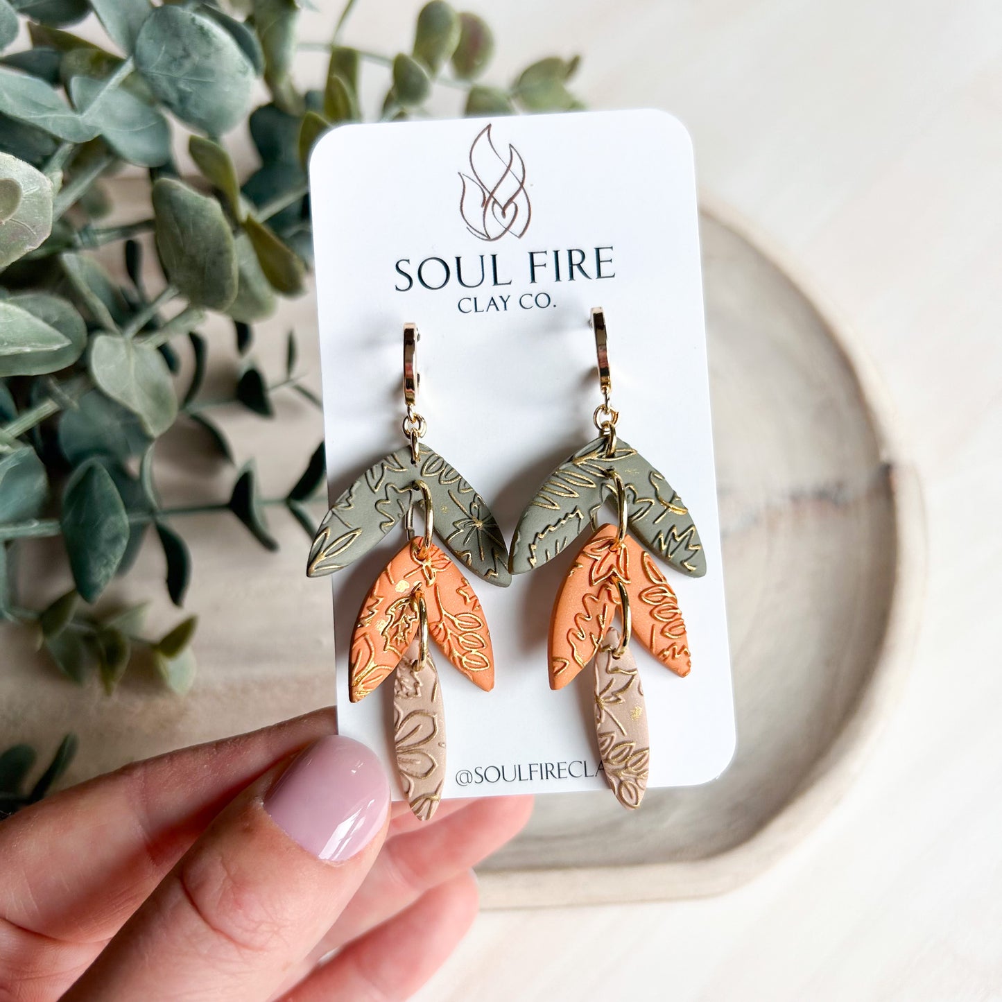 Fall Foliage Leaf Drop - Statement Earrings