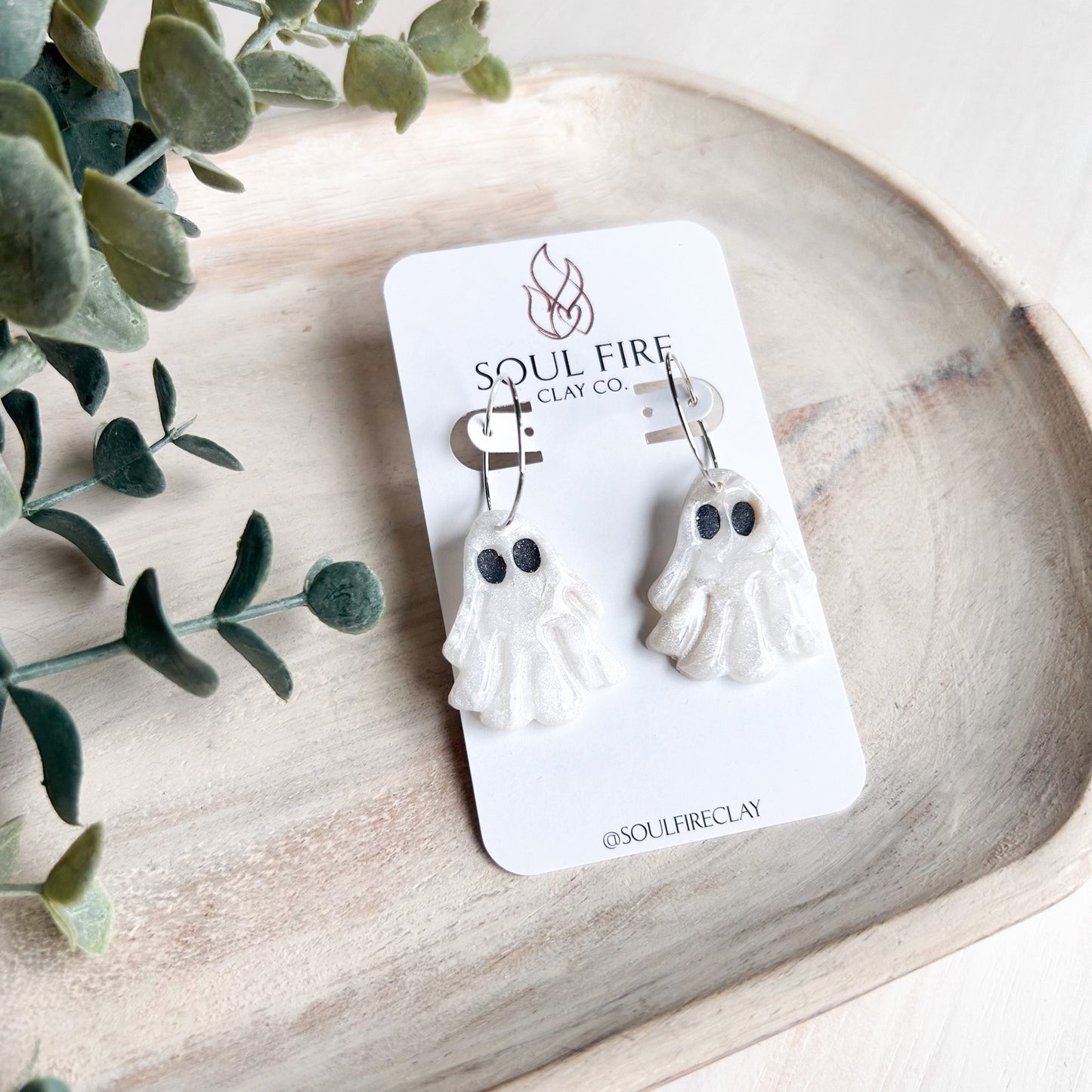 Marbled Ghost - Statement Earrings