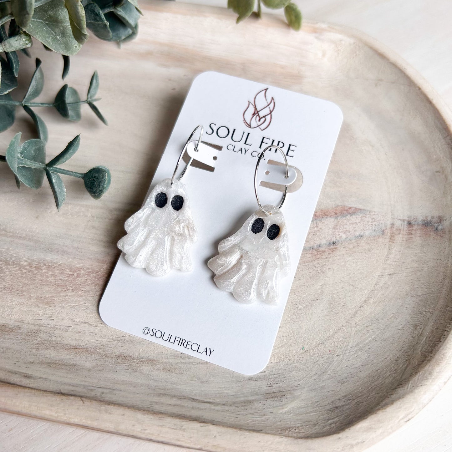 Marbled Ghost - Statement Earrings