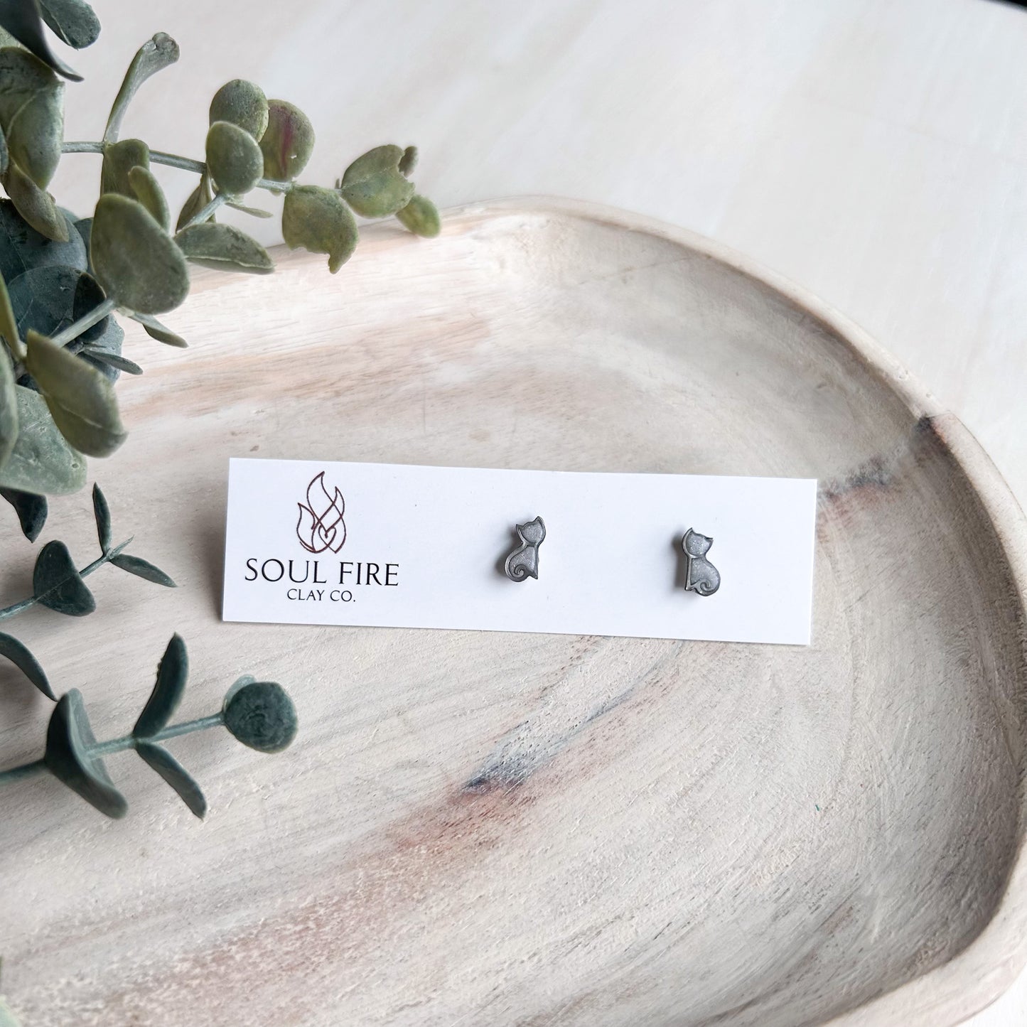 Mini Cat Stud - Statement Earrings