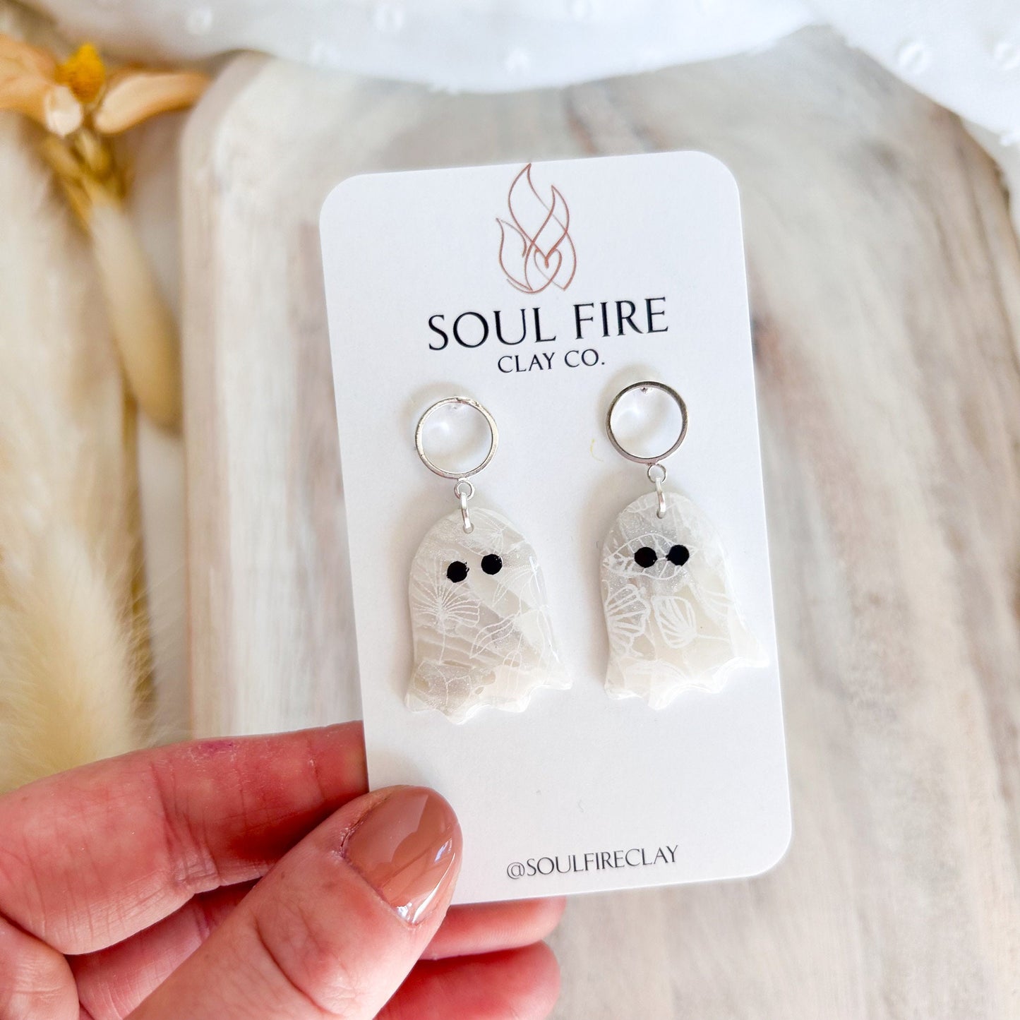 Transparent Ghosts statement Earrings
